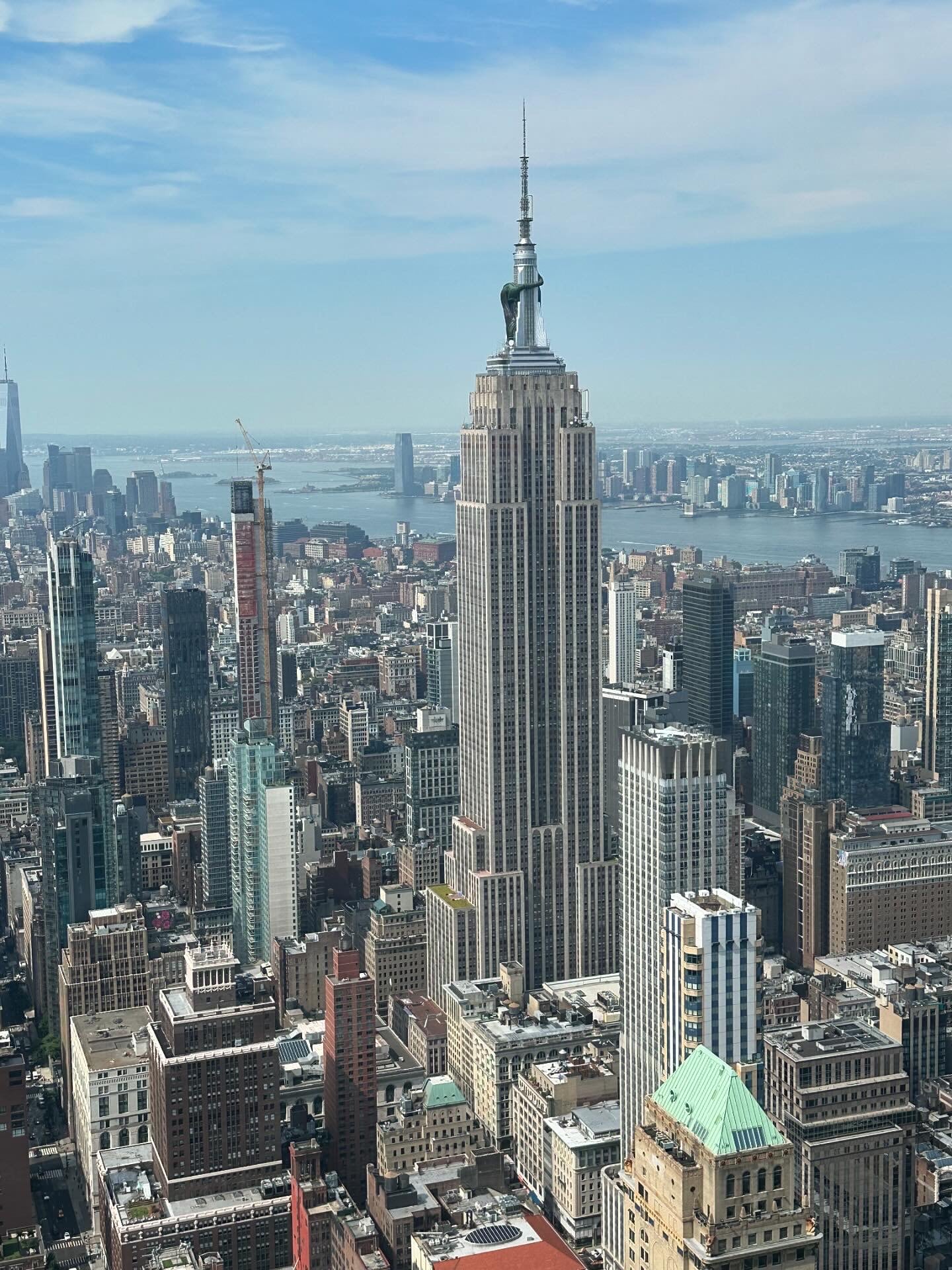 The Manhattan skyline from above