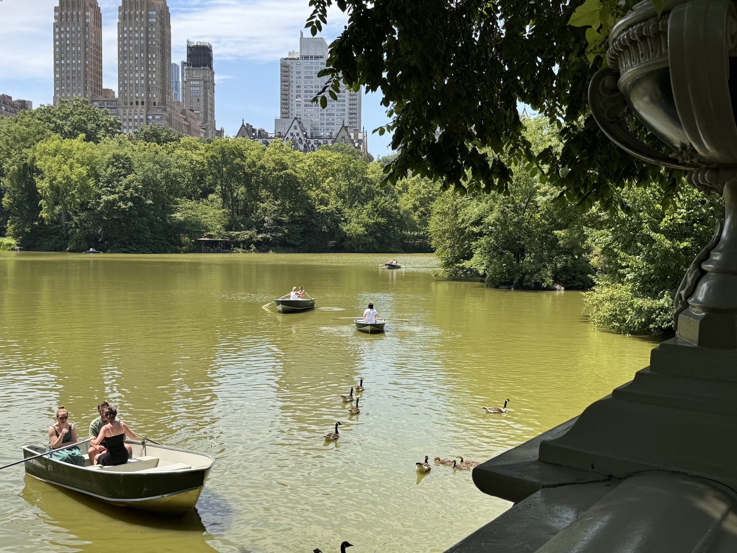 Rowboats on the Central Park lake